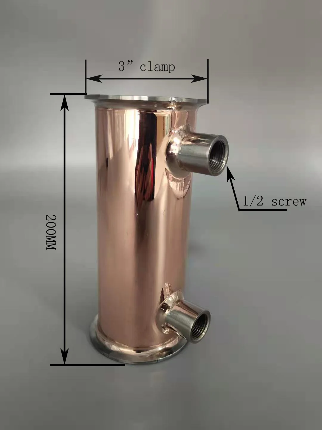 Copper clamp Distiller Condenser，Clamp3