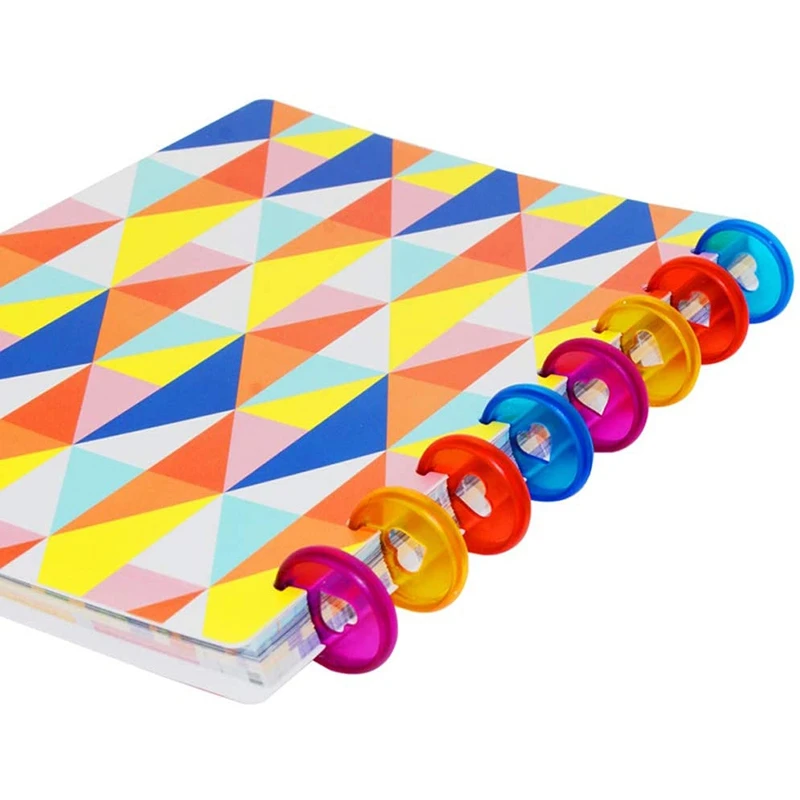60 Pcs 24mm Plastic Book Binding Discs, Discbound Expansion Discs, Heart Binder Rings Mushroom Hole for DIY Notebooks