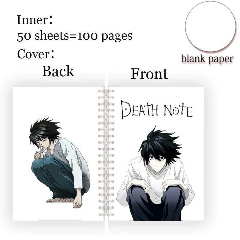 Cuaderno japonés Death Note, Agenda, Lawliet, Shinigami, Caderno Rem, Killer Light, Near Death Note, Ryuk Raito L
