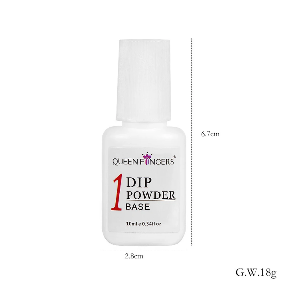 Limpar sistema de imersão em pó, base líquida, ativador, Top, escova Saver, Nail Art, Manicure Gel polonês, Natural Gel seco, 10ml, 1 garrafa