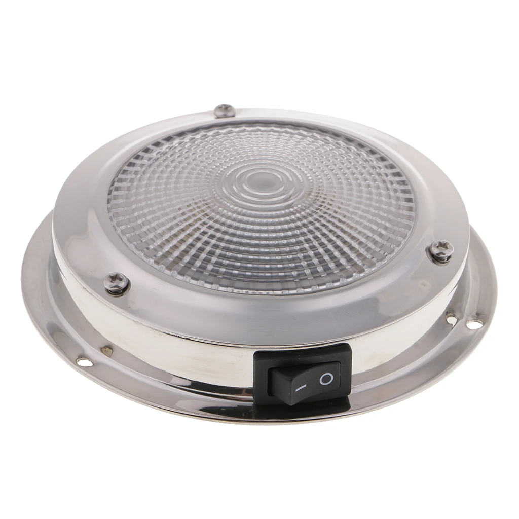 Flush Mount Interior Ceiling Dome Light Lamp for Boat Marine Car RVs