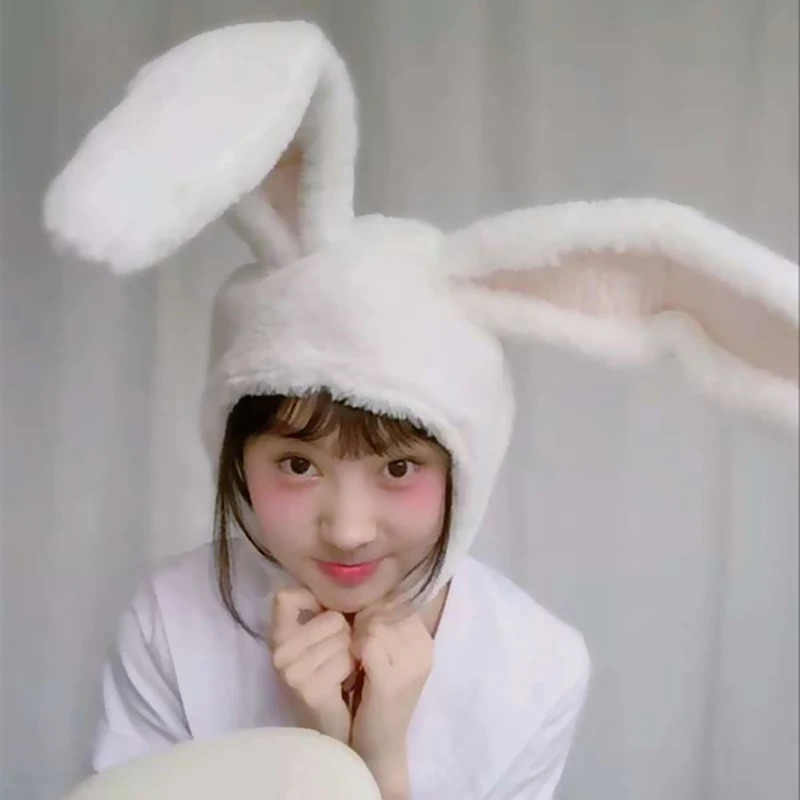 Cute Rabbit Hat Girls Headband Rabbit Ears Hoop Cosplay Suit White Bunny Ears Kids Plush Toy Women Headwear Accessories