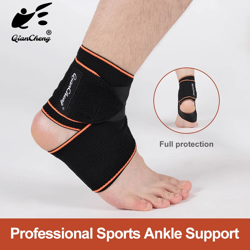 Qiancheng Ankle Brace Support, Breathable and Adjustable Elastic Foot Wrap for Running, Basketball, Football and Fitness