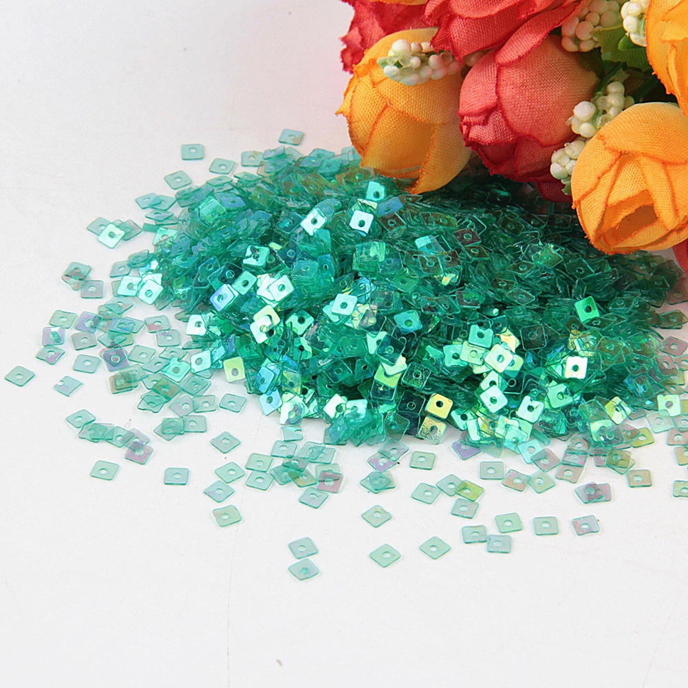 Paillette Square Sequins 3mm PVC Flat Round Loose Sequin Paillettes Sewing Wedding Craft Home Women Garment Diy Accessories 10g