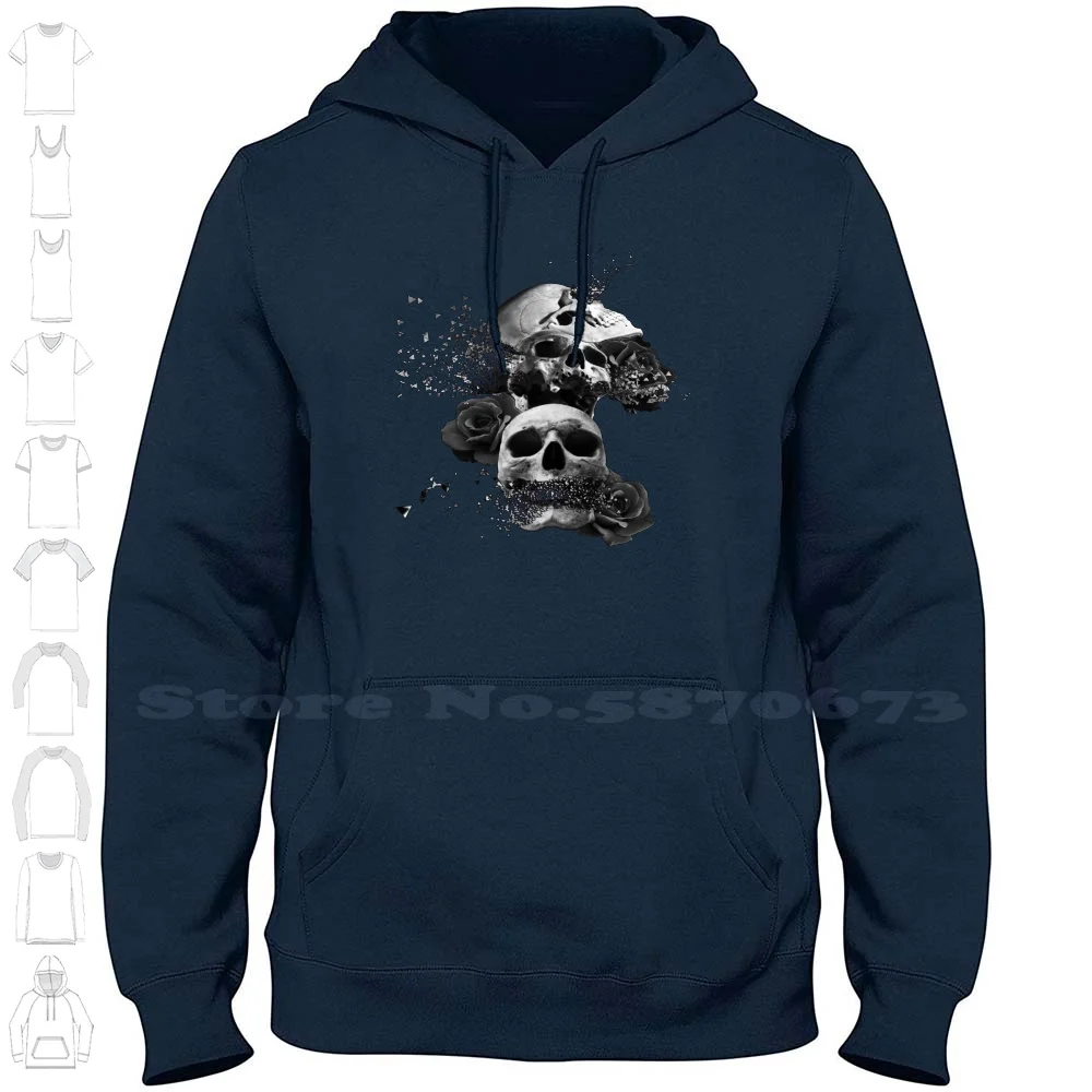 Three Wise Skulls 4. Hoodies Sweatshirt For Men Women See No Evil Hear No Evil Speak No Evil See Hear Speak No White And Black