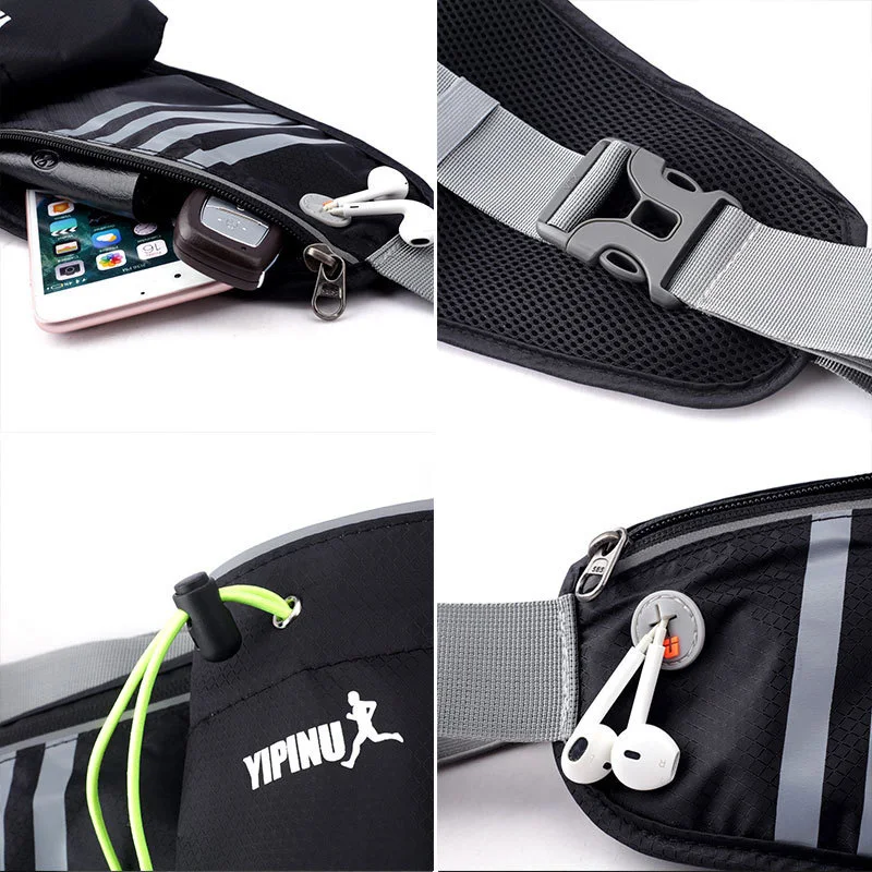 Waterproof Sports Waist Bag Running Mobile Phone Pouch Cycling Cell Phone Bag Hiking Fitness Water Bottle Pocket Gadget Holder