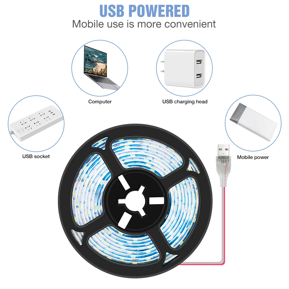 USB rosną taśmy pełnozakresowe LED świecąca roślina DC 5V lampa fito 0.5M 1M 2M 3M wodoodporna Fitolampy LED Vegs kwiat wzrost oświetlenie