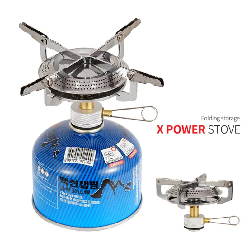 Outdoor Camping Portable Gas Stove Fold Removable High Power Stove Multi Fuel Adjustable Energy-saving Stove Cooker Picnic Tools