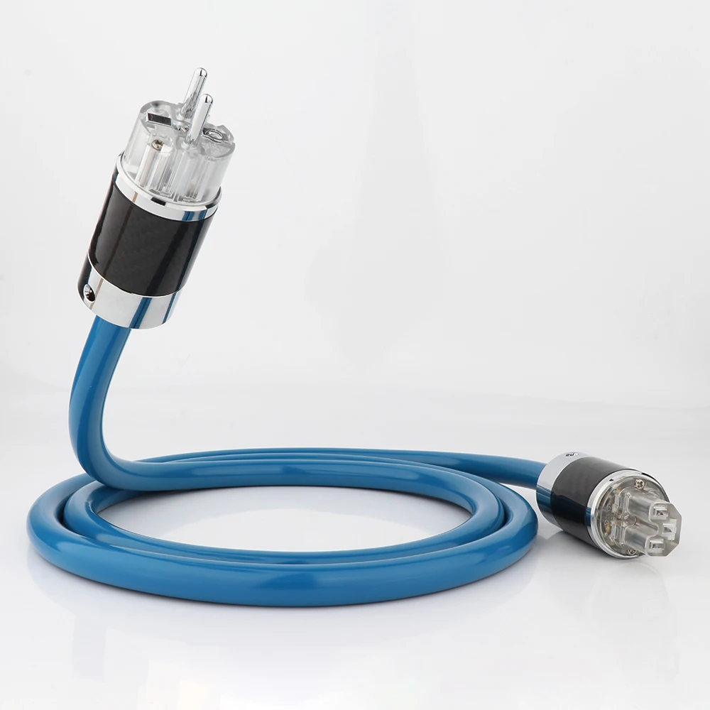 Hi-Fi посеребренный Американский кабель питания, Hi-Fi шнур питания Schuko с черной вилкой из углеродного волокна, сетевой шнур, усилитель CD