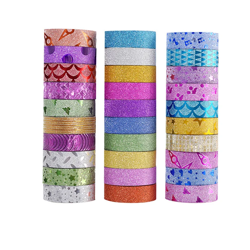 10PCS Glitter Washi…