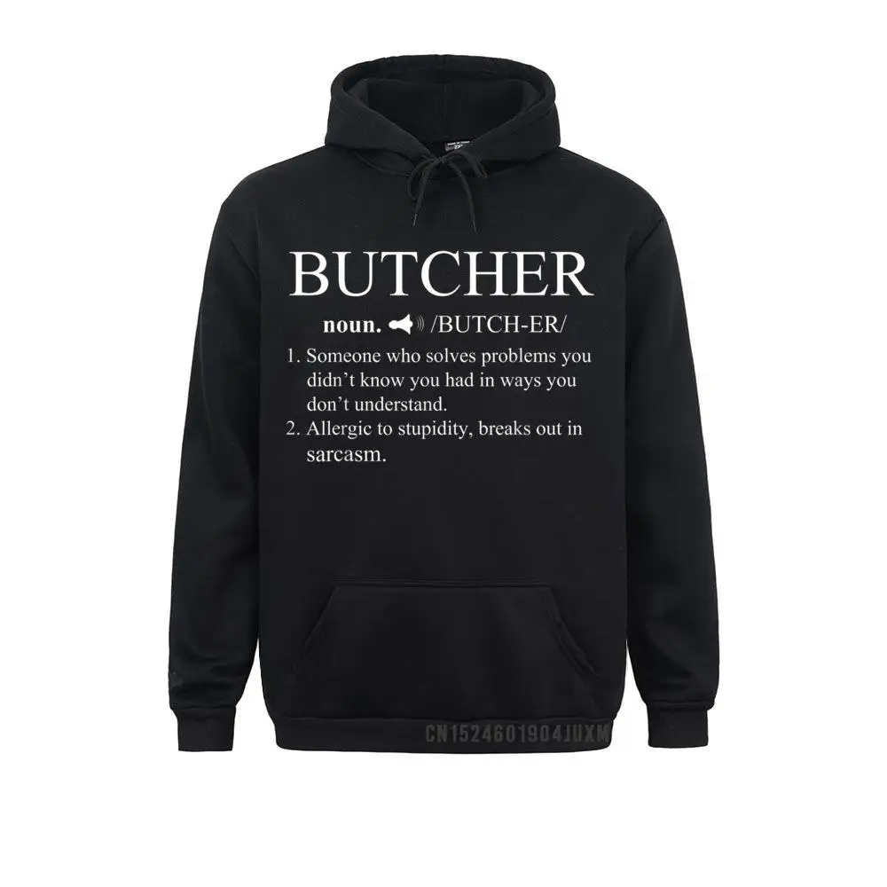 Hoodies Men Sweatshirts Funny Noun Butcher Definition Hooded Tops Butchery Gift Love Sportswears 2021 New Fashion