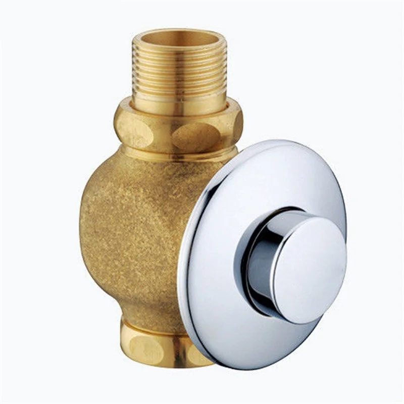 

Round Toilet Flush Valve Manual WC Squat Pan Brass Valve Self-closing Flush Time-extended Press Type Delay Urinal Components