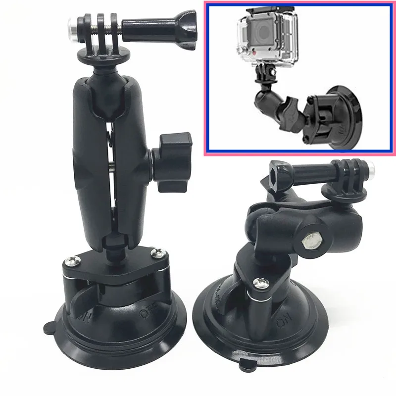 Twist Lock Suction Cup Mount, Short / Long Double Socket Arm & 1