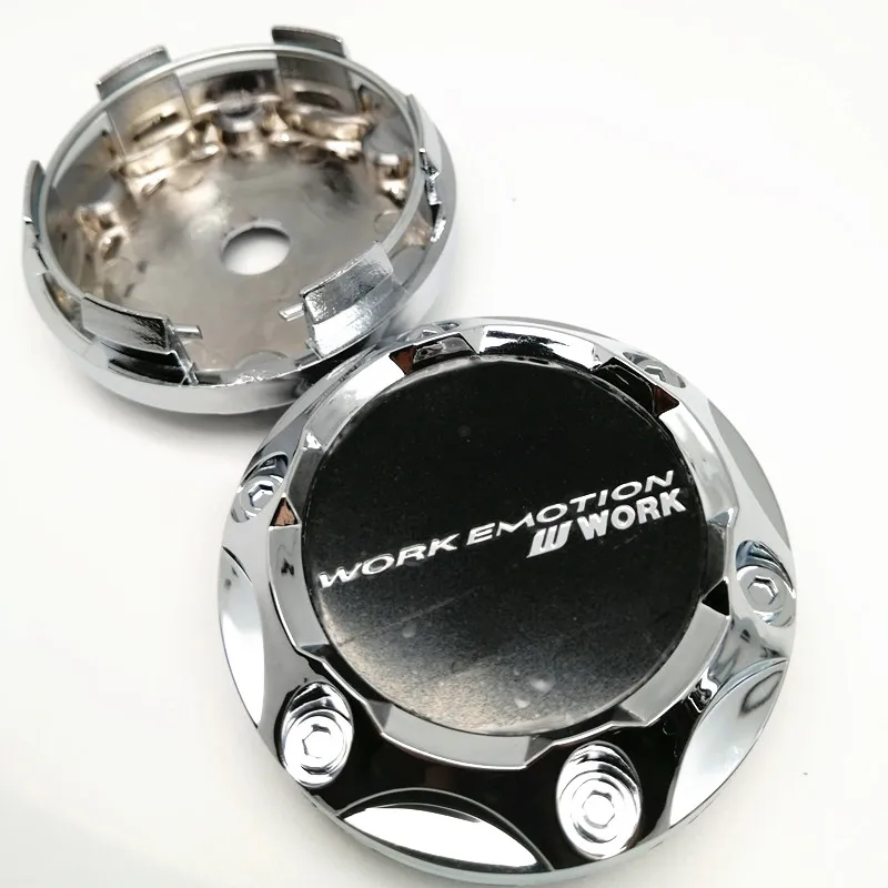 4pcs 68mm Wheel Center Caps for Work Emotion W WORK Car Styling 64mm Auto Rims Emblem Cover Hub Cap 45mm Stickers