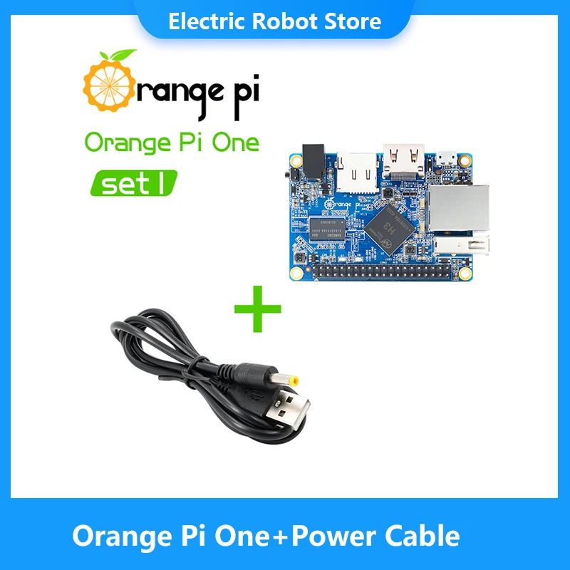 Orange Pi One+Power Cable, Support Android, Ubuntu, Debian OS