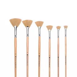 Borsten Fan Pinsel Stift Lange Griff Professionelle Künstler Öl Acryl Gouache Malerei Pinsel Set Für Malerei Kunst Liefert