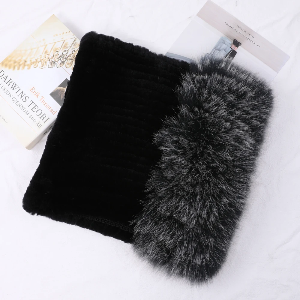 Real Rex Rabbit Fur Knitted Women Winter Pullover Shoulder Cape Lady Fox Fur Amice Fashion Cappa Tippet Thurg Stole Neck Warmer