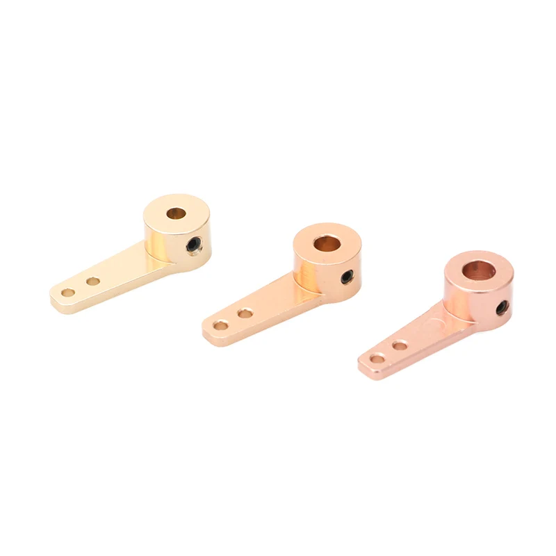 2PCS 3mm/4mm/5mm Landing Gear Steering Servo Arm Horn Aluminum Single/Dual Rocker Arms for RC Fixed Wing Drone/Boat Rudder Parts