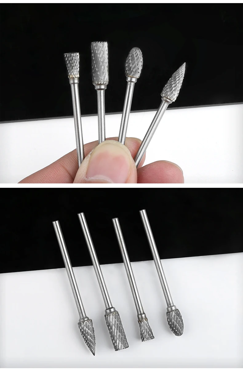 

jewellery making 6mm X 2.35 mm 3mm Shank Tungsten Carbide Rotary BurS Die Grinder for Jewelry Polishing rotary tools