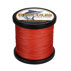 Hercules Fishing Line 12 Strands 100M-2000M Braid Red England Fishingline 10 to 420LB Super Pe Cost-Effective Leisure Experience