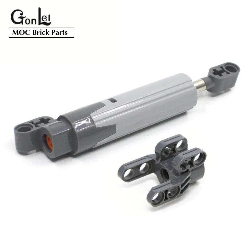 Technical Linear Actuator Long Ends Holder Axle and Pin Connectors Building Block Parts fit for 40918 61927 61904 61905 Bricks