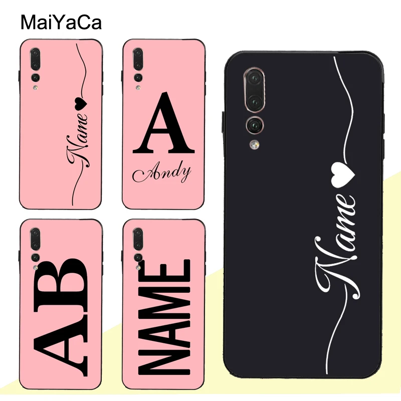 Personalised Name Initials Case For Huawei P30 P20 Pro P10 P40 Lite Mate 20 30 10 Lite P Smart Z 2019