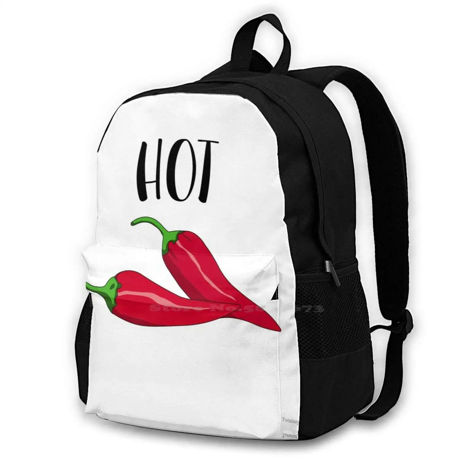 Hot Chilli Hot Sale Schoolbag Backpack Fashion Bags Hot Mexican Red Bell Pepper Sombrero Eat Strong Chilli Pepper