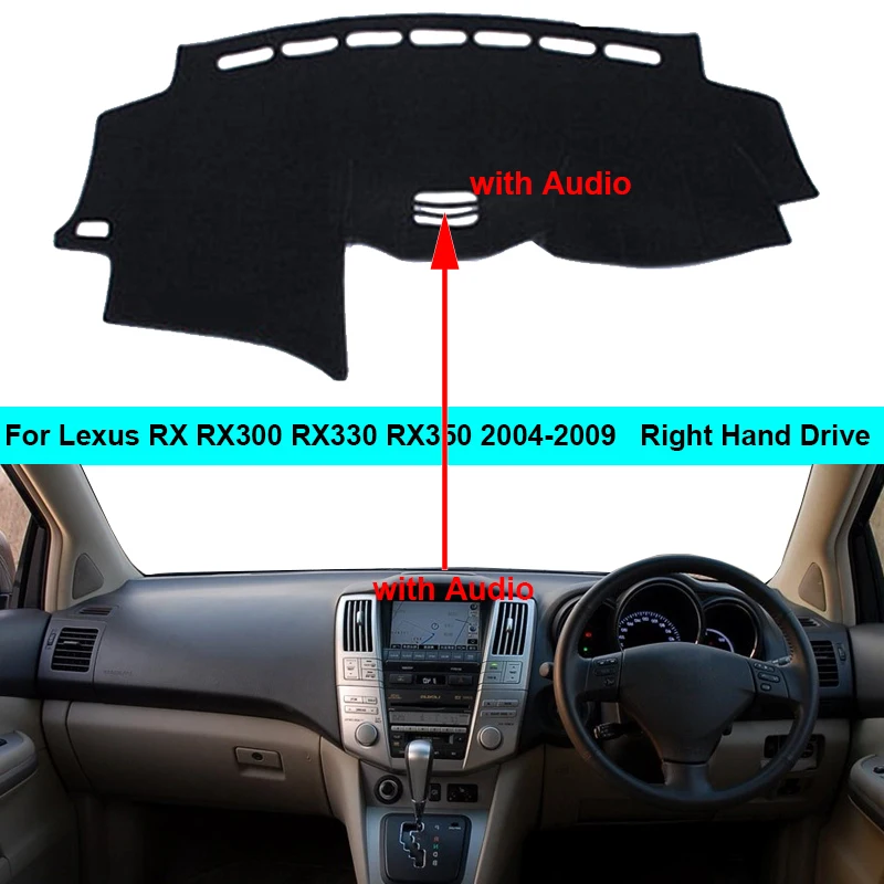 Car Inner Dashboard Cover Dash Mat For Lexus RX RX300 RX330 RX350 2004 - 2009 LHD RHD Car Styling Rug Carpet Cape Cushion 2008