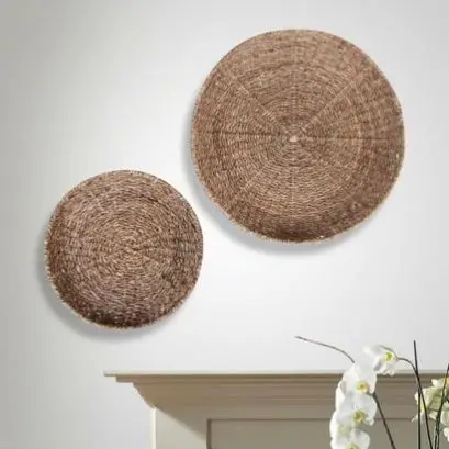 DOLBOVI 2 Piece Decorative Round Wicker tray Set tray поднос plateau de service