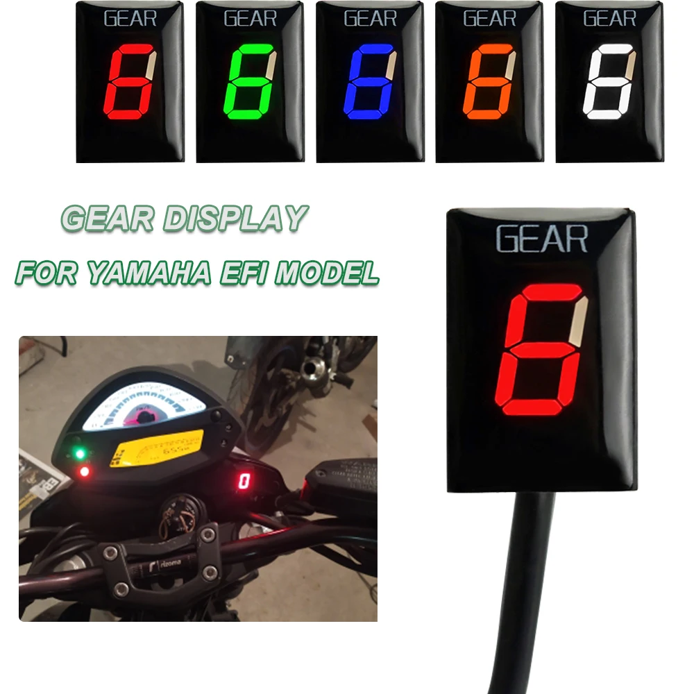 Motorcycle Ecu 1-6 Level Gear Display Indicator For Yamaha XJ6 R1 R6 Fzh150 Fzn150 Xt660 Xjr1300 Fz16 FZ1 FZ-S Xvs950A Fz8 Fz6r