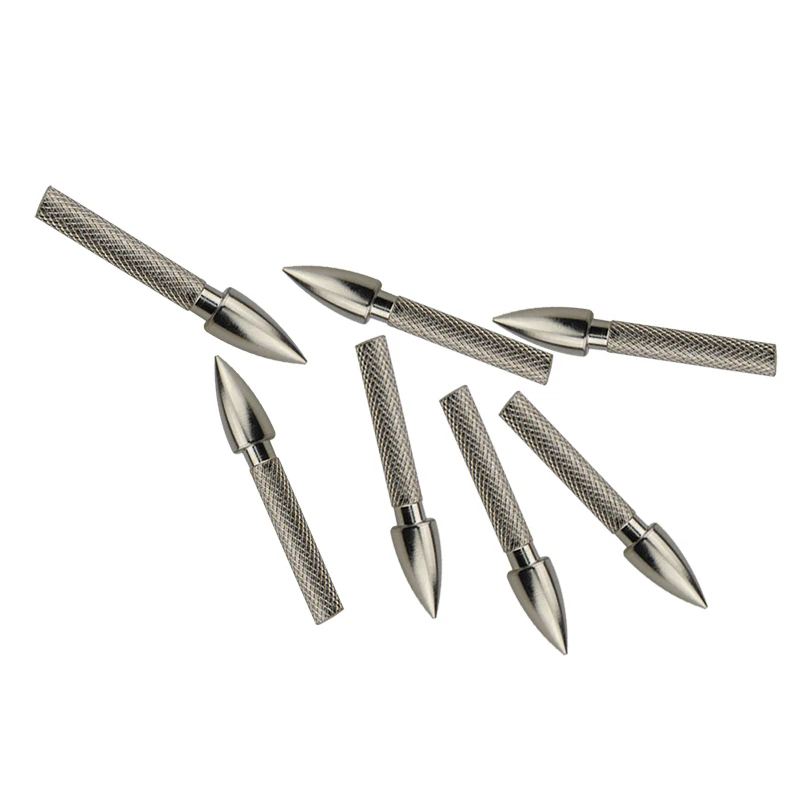 10/20/50 Viên Săn Bắn Mũi Tên ID 4.22Mm Bắn Cung Broadheads 80 Garins Thép Carbon Bề Mặt Mạ Niken Săn Bắn Mũi Tên