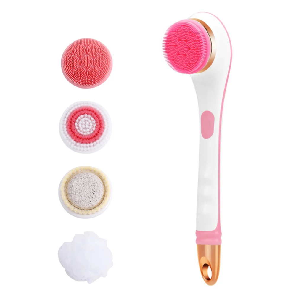 

Electric Bath Brush Silicone Back Massage SPA Shower Brush Exfoliate Skin Care Waterproof USB Long Handle Body Cleaning Brush