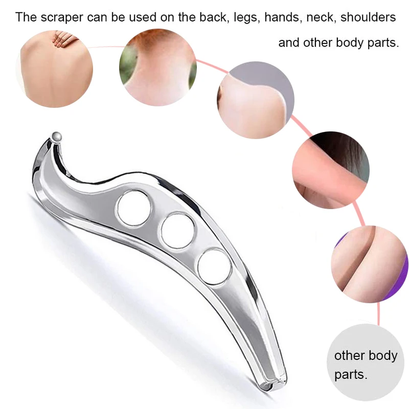 Gua Sha Tool Stainless Steel Manual Scraping Massage Tools Physical Therapy Pain Relief Myofascial Release Tissue Mobilization