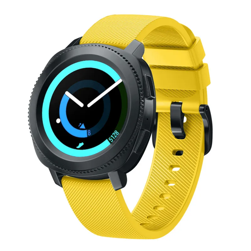 20mm alça de pulso de silicone para samsung gear esporte pulseira banda de relógio de silicone para engrenagem 20mm correias de relógio cinto pulseira
