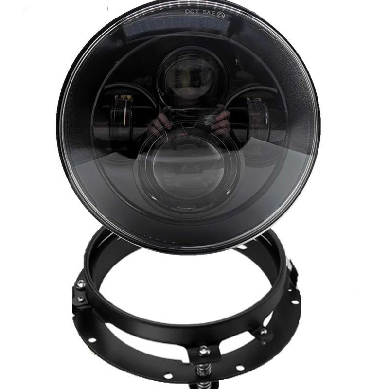 

7 Inch LED Headlights Mounting Bracket DOT Motorcycle Headlamp for Harley Street Glide Road King Electra Glide Tri Cvo Heritage.
