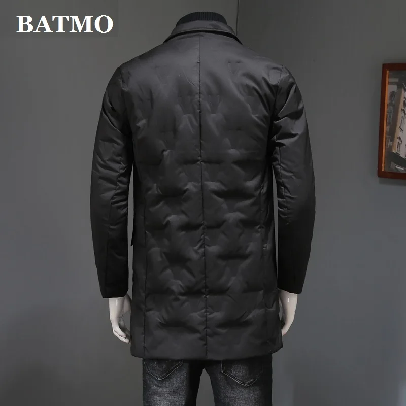 BATMO 2021 new arrival winter high quality 80% white duck down jackets men,trench coat men H08