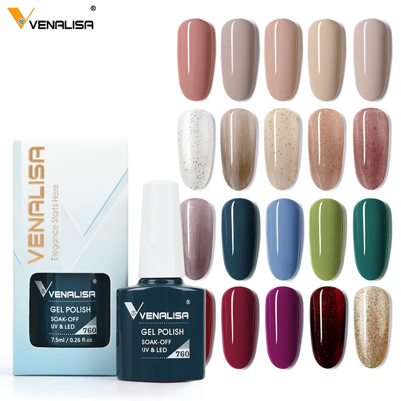 Venalisa VIP3 Gel Nail Polish 7.5ml Upgraded High Pigmentation Funny Bunny Glitter Gel Lacquer Nail Art Manicure Nail Gel Polish