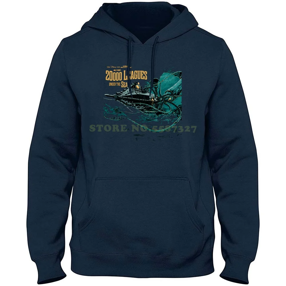 20000 Leagues Under Sea Jv 100% Pure Cotton Hoodie T-Shirt Vintage Jules Verne Gentleman Nemo Pulp Submarine Steampunk