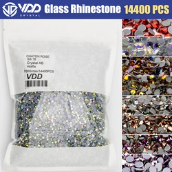 VDD Wholesale 14400PCS/PACKS SS6-SS20 Glass Crystal Hot Fix Rhinestones Flatback Stones DIY Nail Art Fabric Clothes Decoration