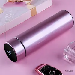 My 500ml Coffee Thermos Thermo Intelligent Stainless Steel Water Bottle Cup  Display Vacuum Flasks Travel Thermal Mug Keep Cup