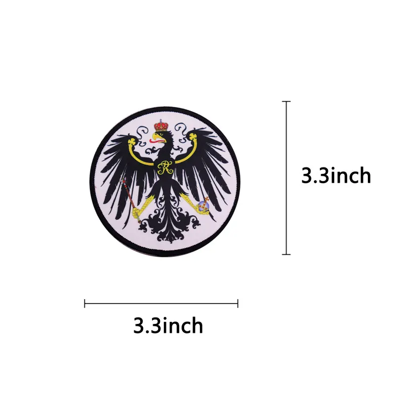 Kingdom of Prussia Prussian Navy Flag of Prussia Prussian History themed accessories terror train germany bird patch round