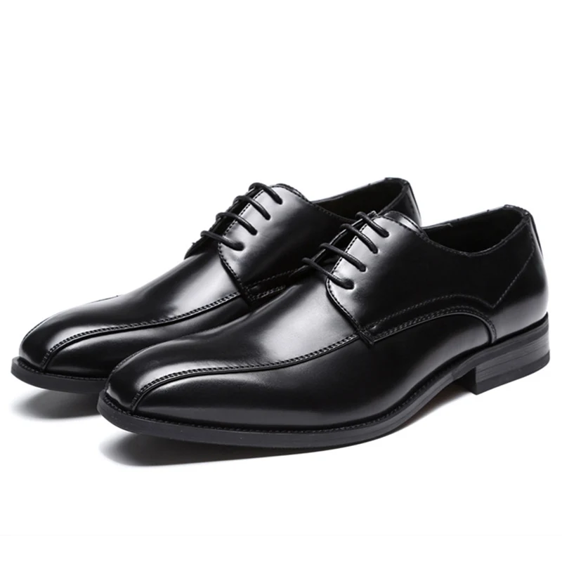 mens casual business office formal dresses cow leather shoes black oxfords shoe breathable gentleman sneakers chaussure homme