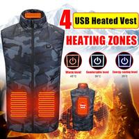 New Camouflage Heated Vest Intelligent Usb Charging HeatingJacket Men Women Outdoor Waistcoat Winter Thermal Vest Tactical Vest