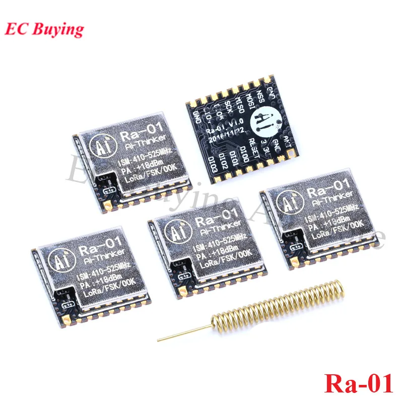 5pcs Ra-01 SX1278 LoRa RF Spread Spectrum Wireless Module 433MHz Wireless Serial Port UART SPI Interface Ra01