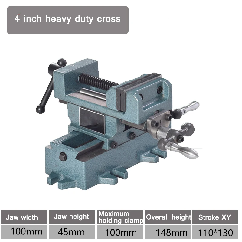 3 Inch/4 Inch Heavy-Duty Precision Cross-Nose Pliers Tool Bench Vise Drilling Machine Two-Way Movable Vise Milling Machine