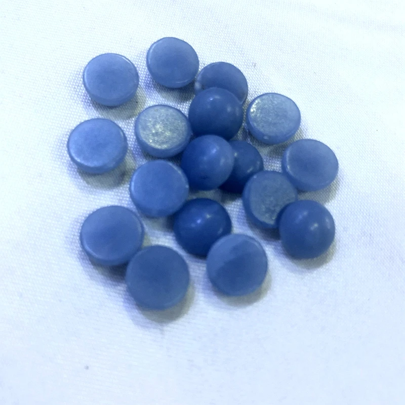 Natural Blue Angelite Gemstone Beads Cabochons Wholesale 5pcs/pack 6mm/8mm round for Jewelry Ring Faces