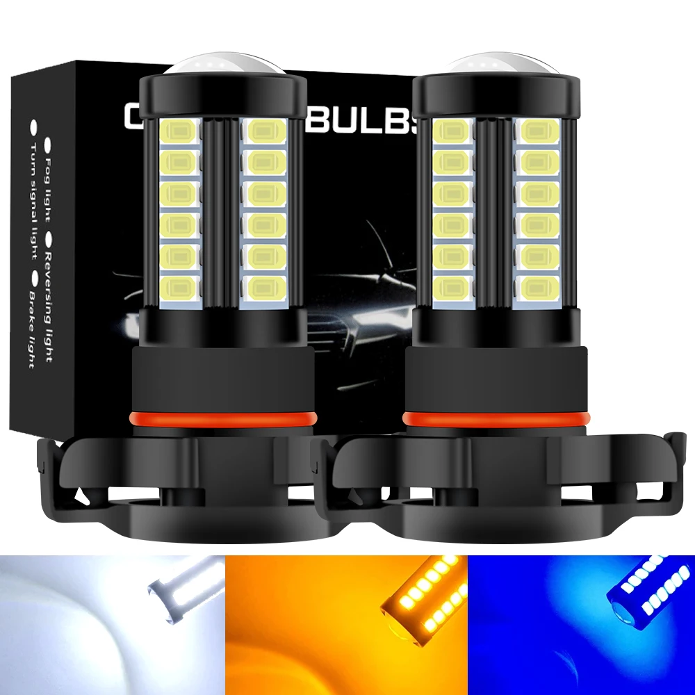 PSX24W-lámpara antiniebla para coche, Bombilla antiniebla de alta potencia, 9006 K, blanca, 5730 W, H11, H8, P13W, 6000, HB4, 2 piezas