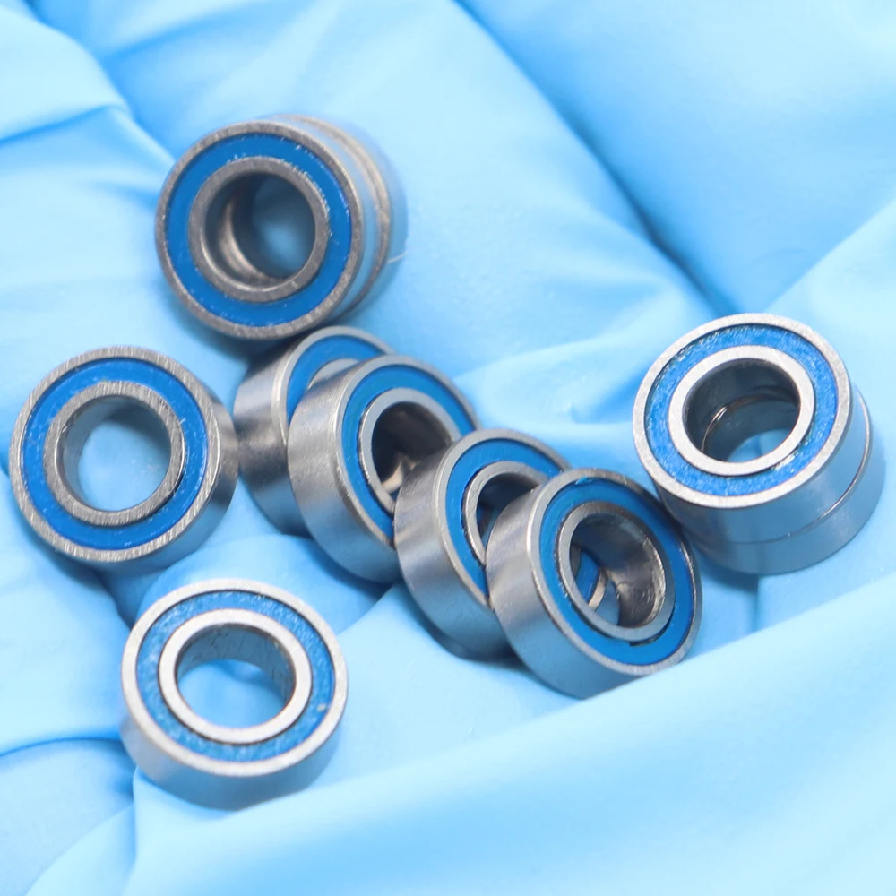 R166RS Bearing ( 10 PCS ) 4.7625*9.525*3.175 mm Thin Section R166-2RS Ball Bearings RS R166 2RS With Blue Sealed