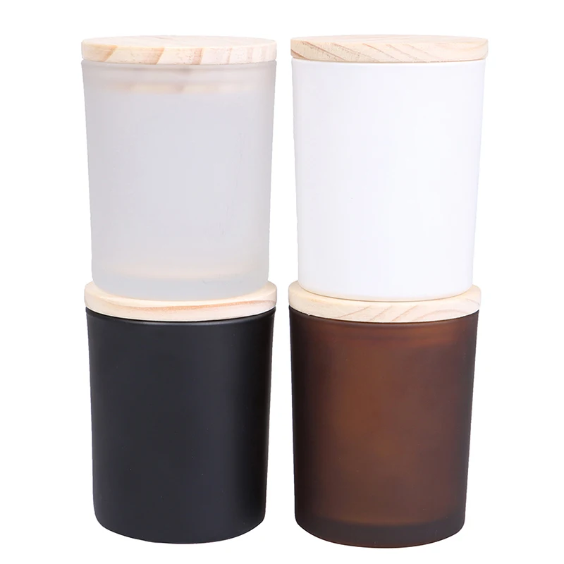 

Smoke Free Fragrance Candle Cup With Wooden Lid Environmentally Friendly Soybean Candle Glass Bottle Creative Gifts Souvenir