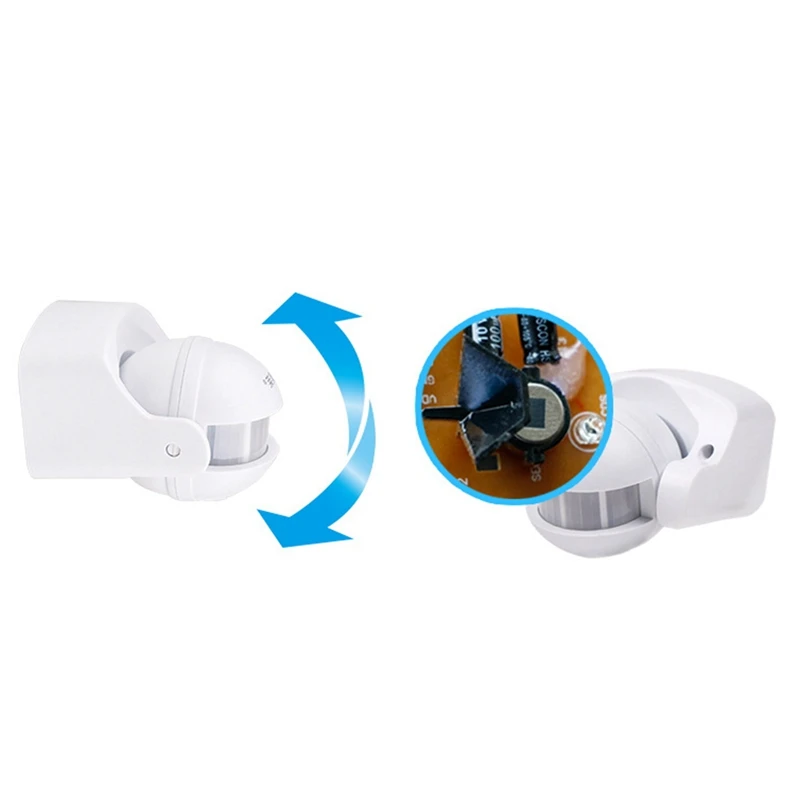 Sensor de movimiento por infrarrojos PIR AC110V-220V, interruptor ajustable para interiores y exteriores, múltiples escenarios